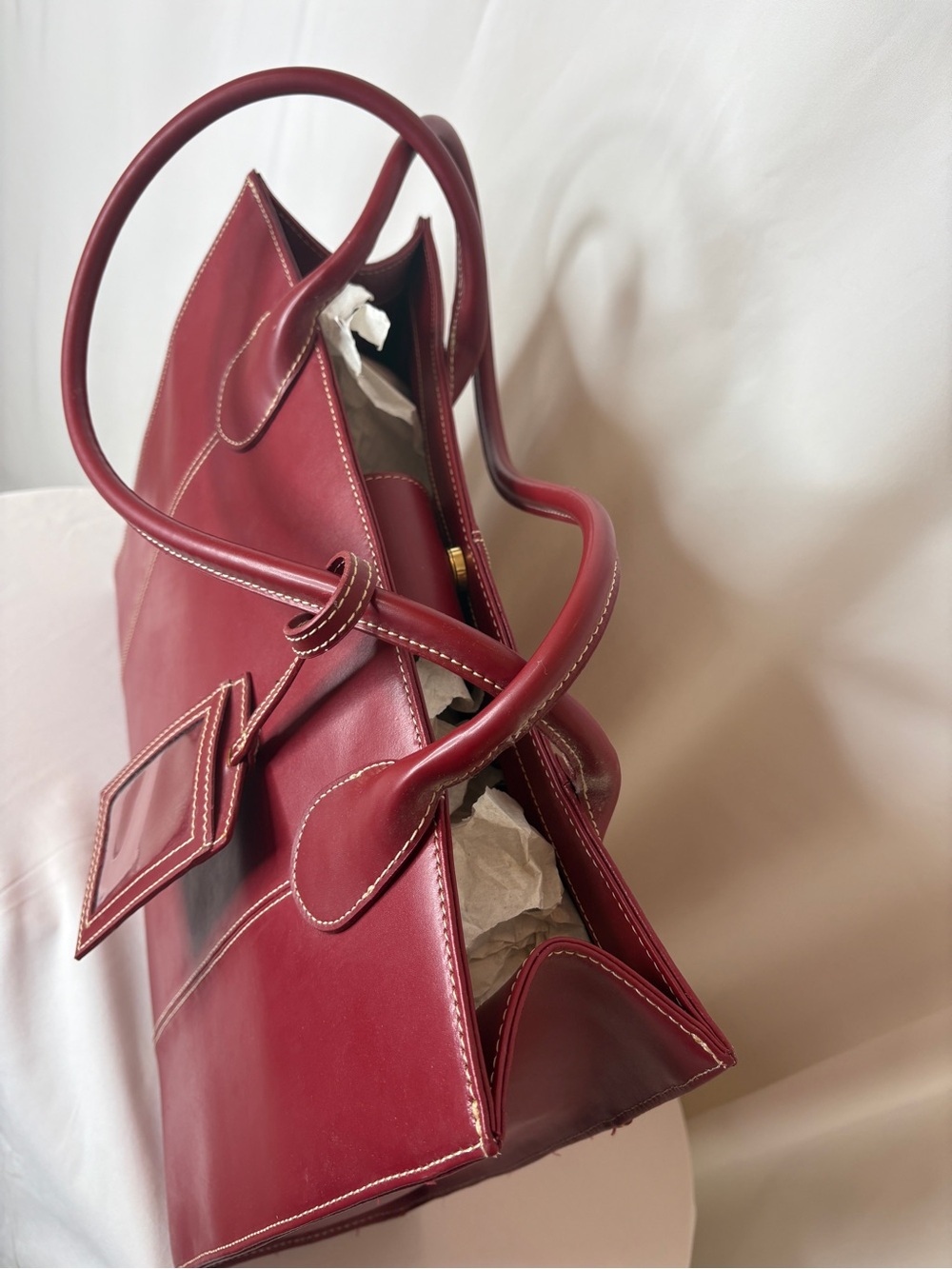Wilsons Leather Deep Burgundy Structured Shoulder Tote - Picture 3 of 7